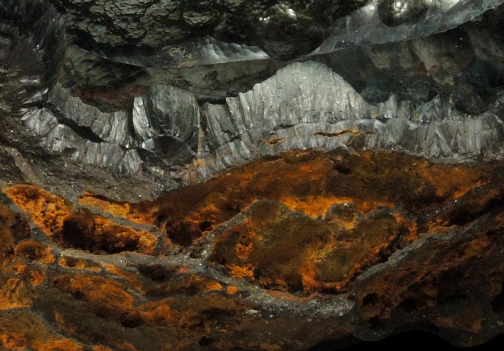 Detail view of mineral Goethite-Hematite for sale from Dongan Hills iron mining district, Staten Island, New York City, Richmond County, New York