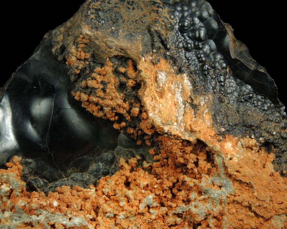 Detail view of mineral Goethite, Quartz, Magnetite for sale from Staten Island Highlands iron mining district, New York City, Richmond County, New York