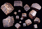 Mineral specimen: Limonite pseudomorphs after Pyrite (20+ pcs.) from Fruitville Pike locality, North of Lancaster, Pennsylvania.