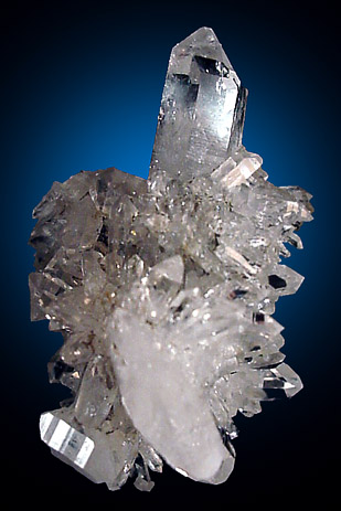 Mineral Specimens: Quartz crystal cluster from RR cut, east bank of Hudson River, Poolsburg, New York