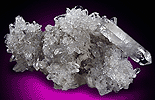 Mineral specimen: Quartz crystal cluster from RR cut, east bank of Hudson River, Poolsburg, New York.