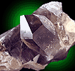 Mineral specimen: Quartz var. Smoky on Cleavlandite from Peter's Pocket, N. Moat Mt., Bartlett, New Hampshire.