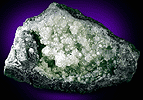 Mineral specimen: Apophyllite on Prehnite from O & G Quarry, Southbury, Connecticut.
