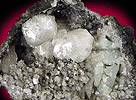 Mineral specimen: Analcime with Calcite and Datolite from Millington Quarry, Millington, New Jersey.