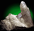 Mineral specimen: Quartz var. Smoky on Cleavlandite from Peter's Pocket, N. Moat Mt., Bartlett, New Hampshire.