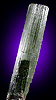 Mineral specimen: Elbaite Tourmaline with complex blue termination from Gillette Quarry, Haddam Neck, Connecticut.